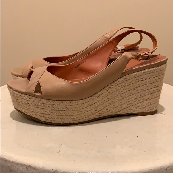 Tan Via Spiga Wedges - Picture 2 of 5